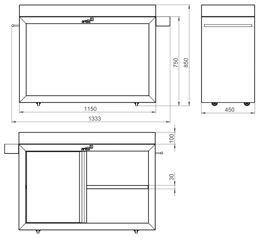 Artiss vrtni stol sa ladicom 115x45cm corten